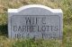 (Lotts), Carrie E headstone