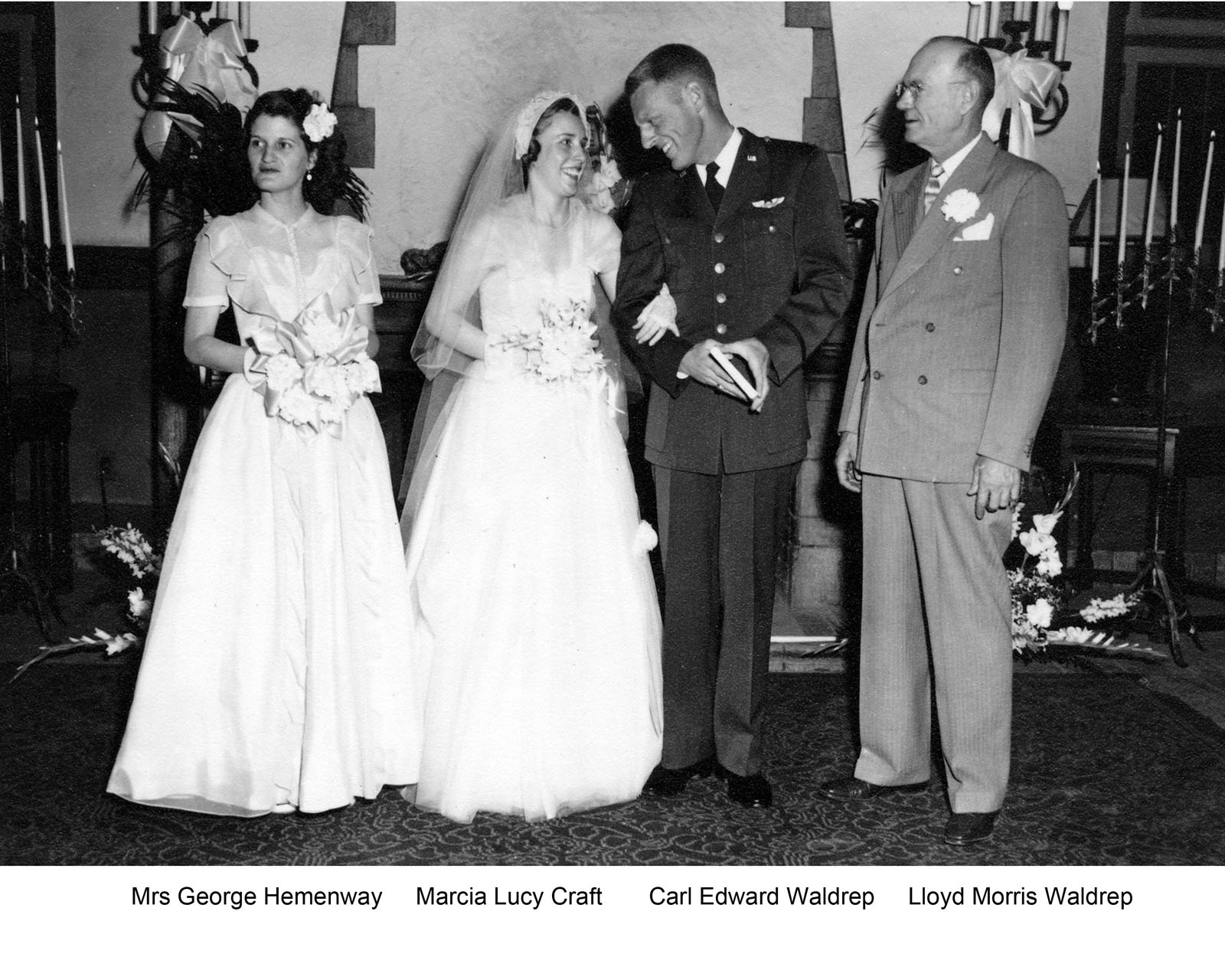 Craft, Marcia Lucy Wedding Party 1950